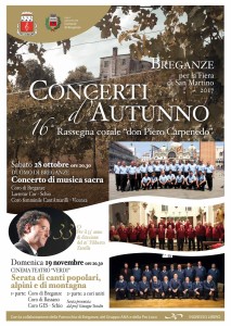 Locandina cori d'autunno 2017 